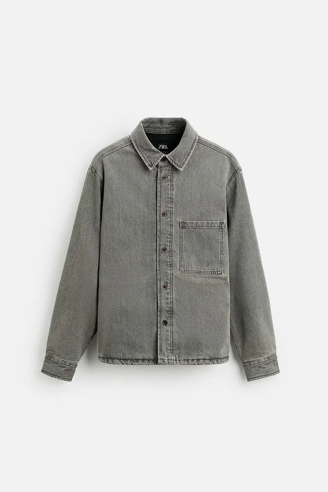 SURCHEMISE EN JEAN DÉLAVÉE
