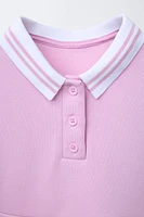 CONTRAST COLLAR TECHNICAL DRESS
