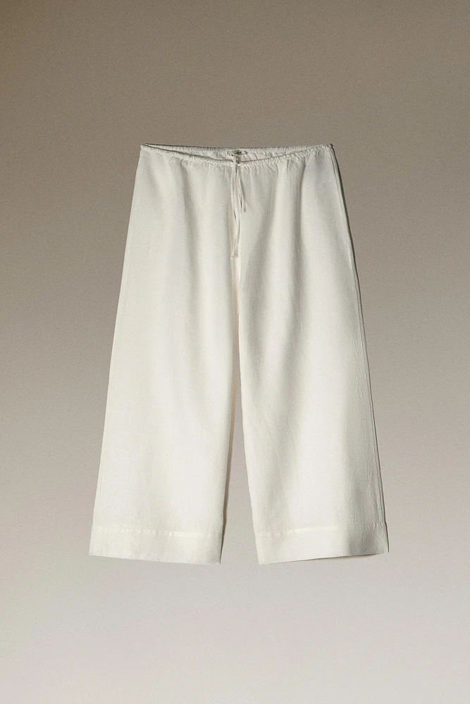 PANTALON LIN OURLET LARGE