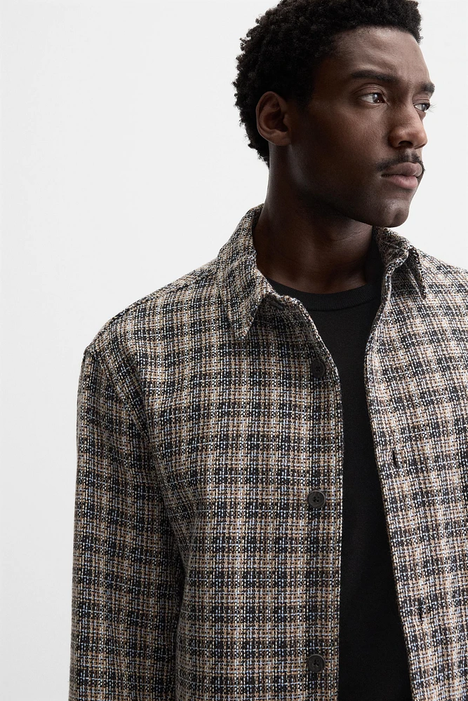 STRUCTURED CHECKERED OVERSHIRT