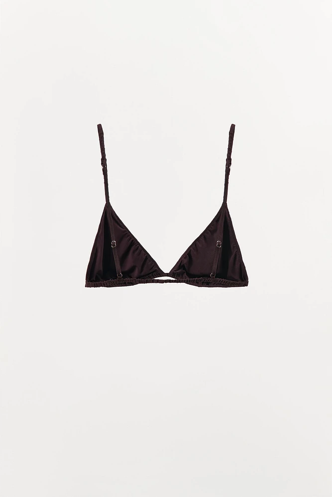 TRIANGLE BRALETTE WITH SILK
