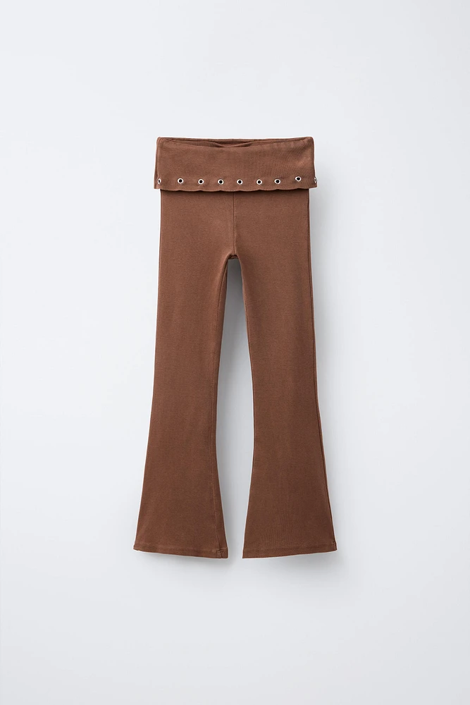 LEGGING FLARE REVERS TAILLE ŒILLETS