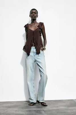 RUFFLED STRAPPY TOP