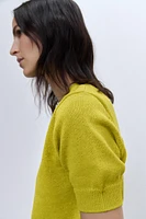 TOP RUSTIQUE EN MAILLE UNI