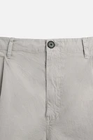 BERMUDA RELAXED FIT EFFET PLISSÉ