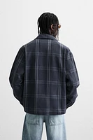 ZIPPERED CHECK JACKET