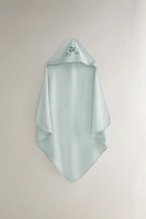 HOODED TROPICAL SEA BABY TOWEL