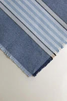 SET OF DYED THREAD STRIPED NAPKINS