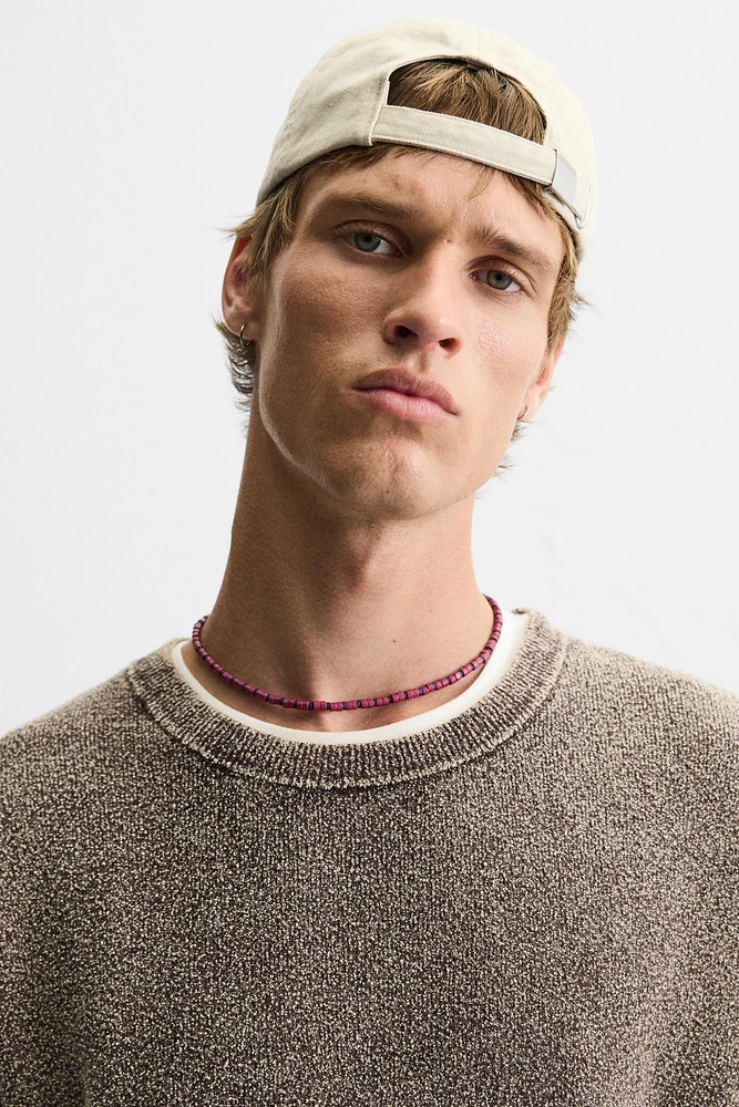 WASHED BOUCLÉ SWEATER