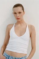 HALTER TOP WITH BACK STRAP