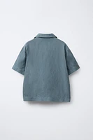 CHEMISE FLUIDE UNIE AVEC LIN