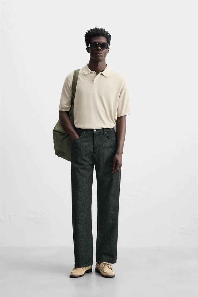 COTTON-HEMP STRAIGHT FIT JEANS