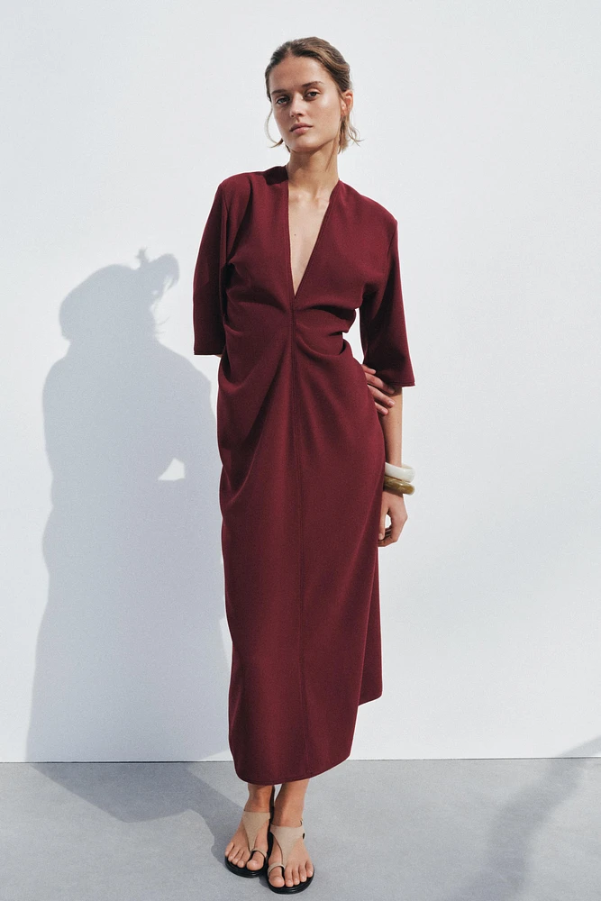 ZW COLLECTION GATHERED MIDI DRESS