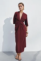 ZW COLLECTION GATHERED MIDI DRESS