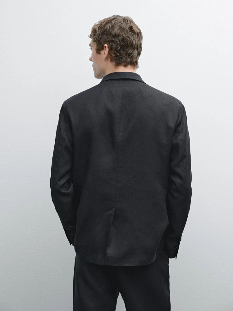 100% linen suit blazer