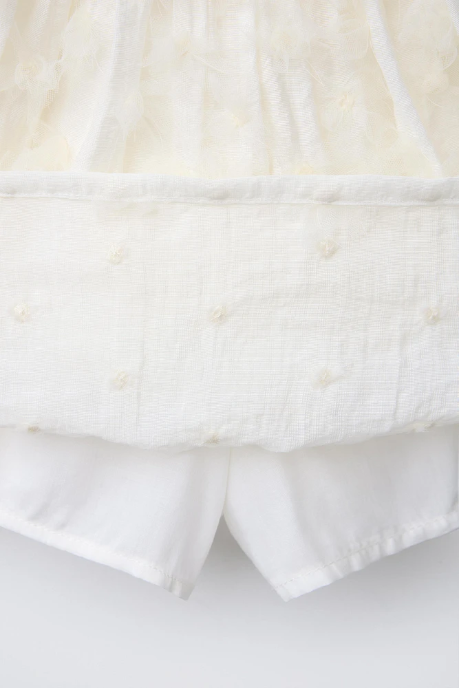 TULLE FLORAL SKORT