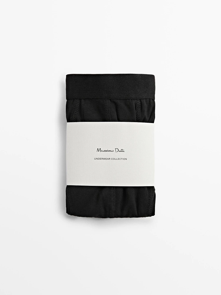 Plain cotton blend boxers