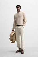 RUSTIC TEXTURED KNIT SWEATER