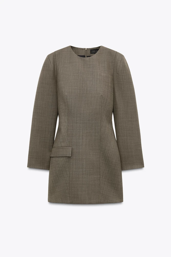 ROBE À ÉPAULETTES EN LAINE ZW COLLECTION
