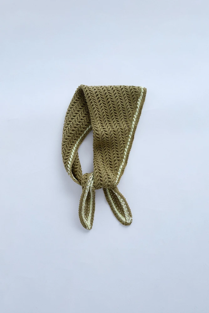 ZARA TIMELESS - CROCHET KNIT BANDANA