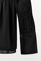 PLEATED ELASTIC BLOUSE