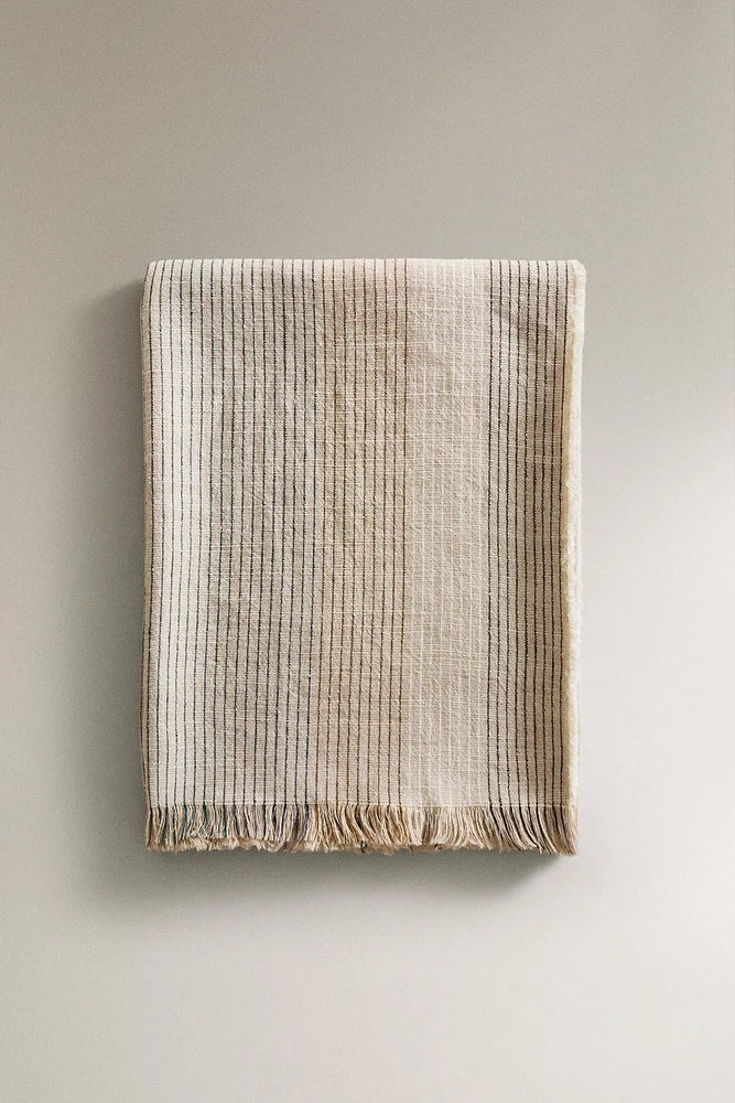 STRIPED HEMP BLANKET