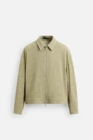 STRUCTURED ZIP OVERSHIRT