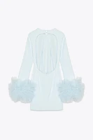 SHORT TULLE CUFF VOLUME DRESS