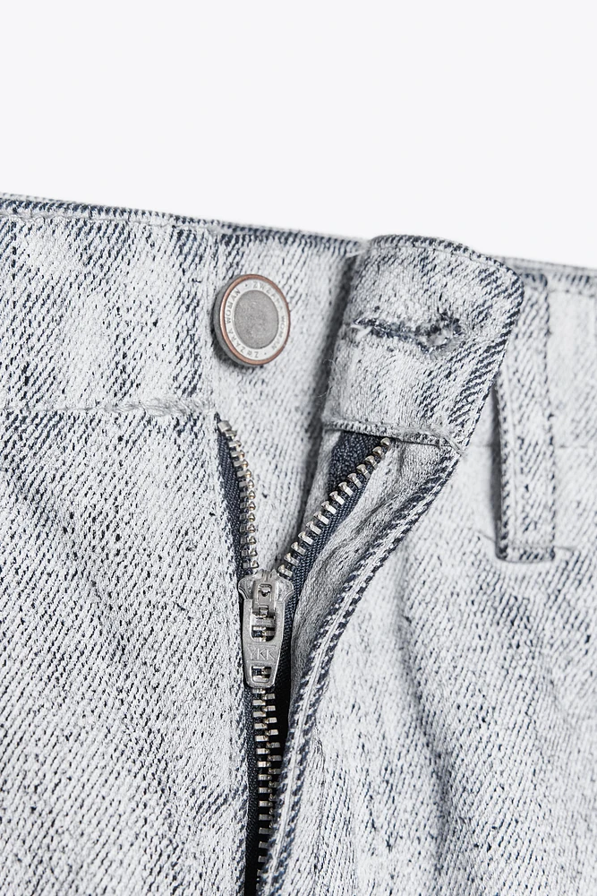 ZW COLLECTION TAPERED COATED MID-RISE JEANS