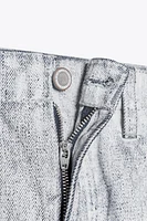 ZW COLLECTION TAPERED COATED MID-RISE JEANS