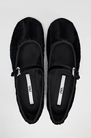BALLERINES EFFET FOURRURE