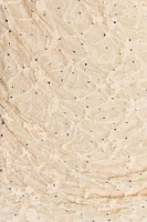 TOP DRAPÉ EN DENTELLE AVEC STRASS