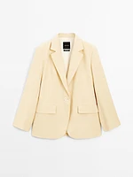 Linen blend blazer