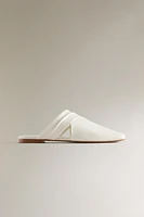 CROSSOVER LEATHER MULES