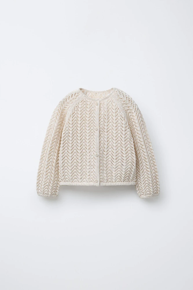 VESTE EN MAILLE TEXTURÉE