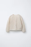VESTE EN MAILLE TEXTURÉE