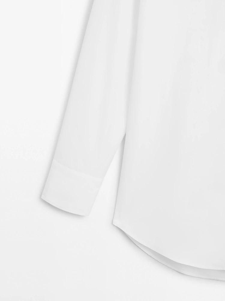Oversize cotton poplin shirt