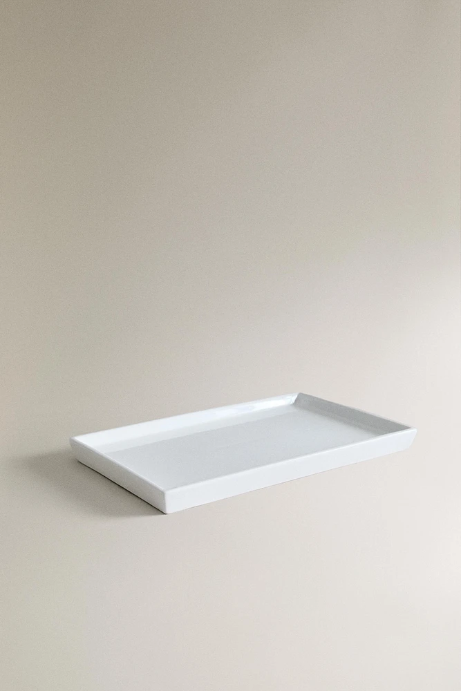PLATEAU SALLE DE BAIN FAÏENCE BLANCHE