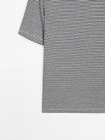Striped linen and cotton T-shirt