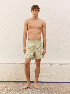 Regular fit printed swimming trunks