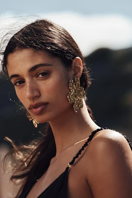 MAXI BOUCLES D’OREILLES TAILLÉES À FLEUR