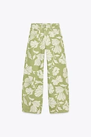 Z1975 STRAIGHT HIGH RISE FULL LENGTH PRINTED JEANS