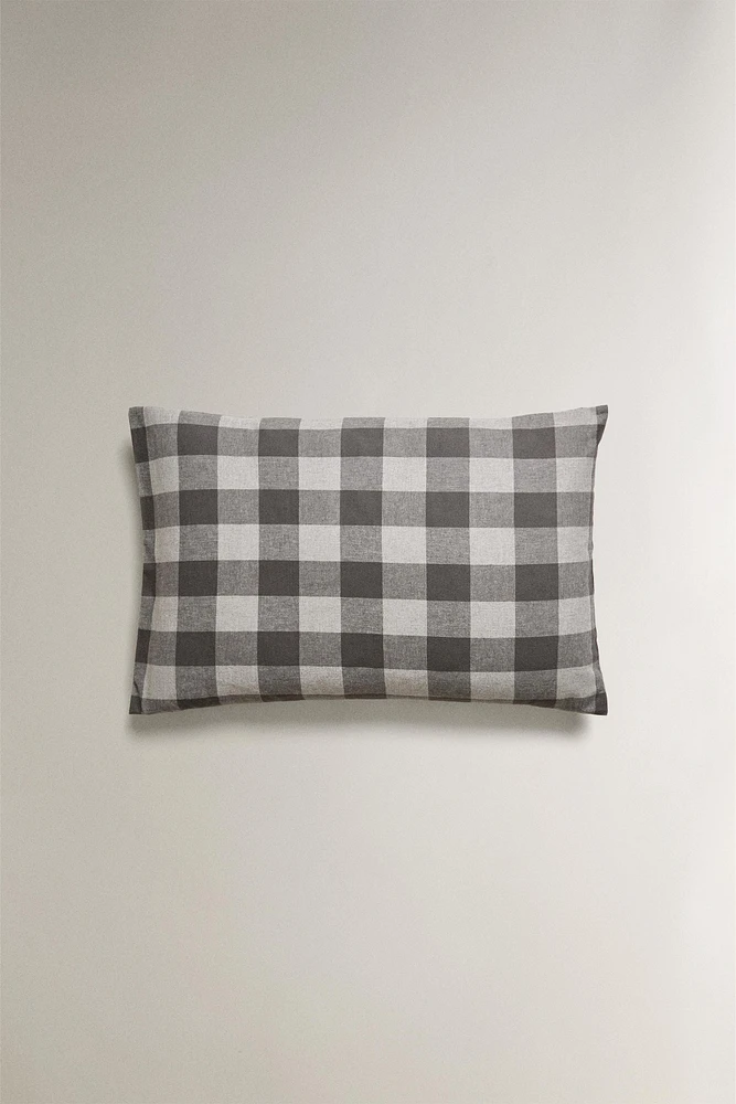 CHECK FLANNEL PILLOWCASE