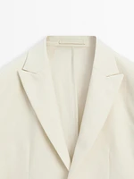 Veste de costume en coton mélangé
