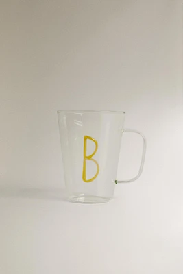 BOROSILICATE MUG WITH INITIAL B