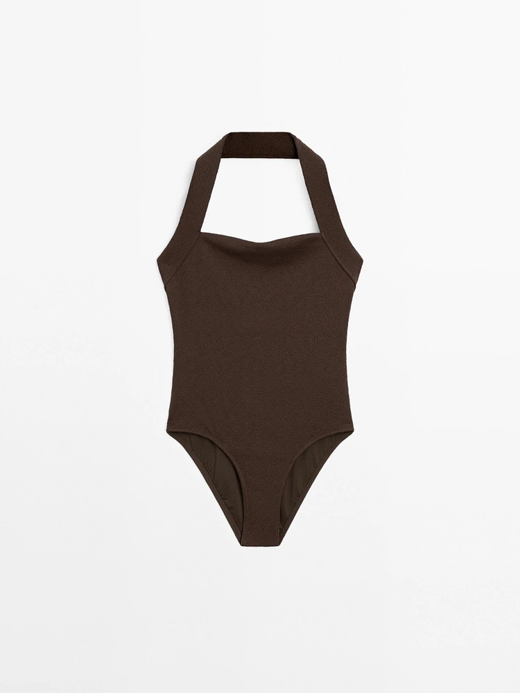 Maillot de bain à encolure américaine