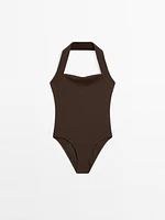 Maillot de bain à encolure américaine