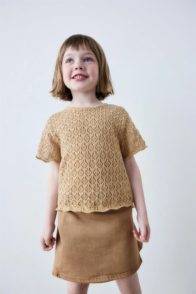 POINTELLE KNIT TOP
