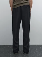 100% linen trousers