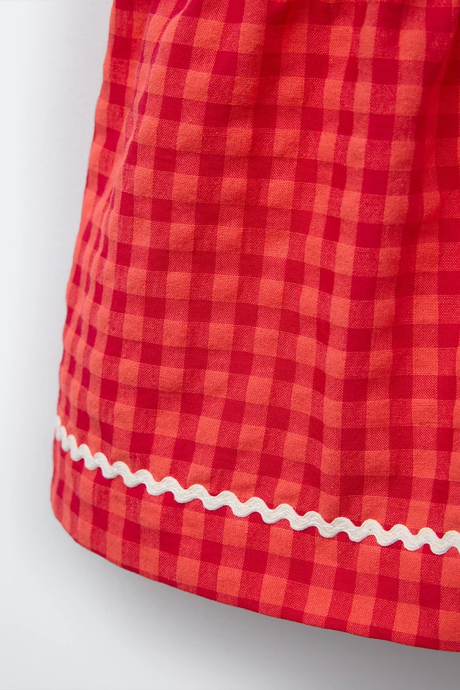 CASA LAWA © X ZARA KIDS PLAID WAVY DRESS